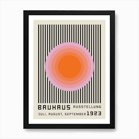 Bauhaus Geometric Pink Art Print