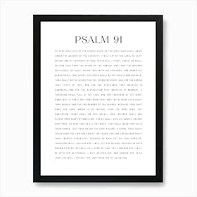 Psalm 91 Printable, King James Version, Bible Verse Print, Digital Download, Scripture Wall Art, Typography Decor, Minimalist Christian Gift Poster