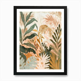 Tigers Pastels Jungle Illustration 4 Art Print