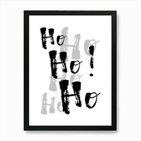 Hohoho Nordic Xmas typography Art Print