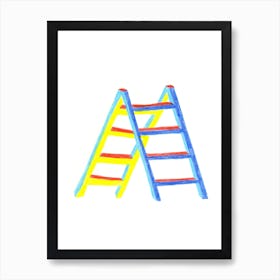 Ladder Drawing Art Print