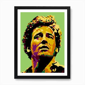 Bruce Springsteen in Pop Art Illustration Art Print