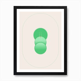 Expanse 1 Green Geometric Abstract Art Print