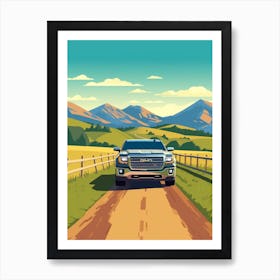 A Gmc Sierra In The The Great Alpine Road Australia 1 Art Print