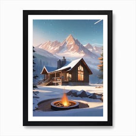 Log Cabin Art Print