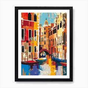 Abstract Venice poster illustration 2 Art Print