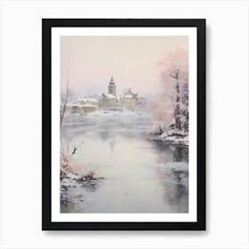 Dreamy Winter Painting Lucerne Switzerland 2 Art Print