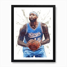 Demarcus Cousins Sacramento Kings Art Print