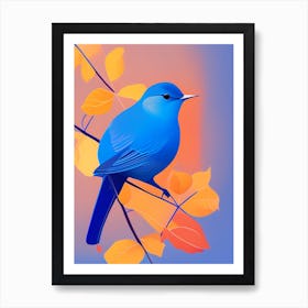 Eastern Bluebird Pop Matisse Bird Art Print