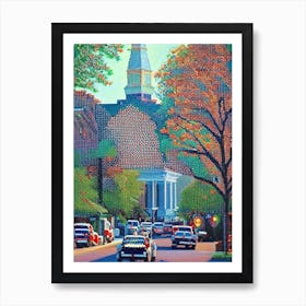 Lancaster, City Us  Pointillism Art Print