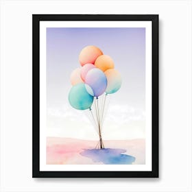 Watercolor Balloons Poster