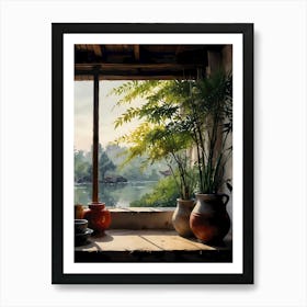 Chinese Window 1 Art Print