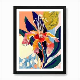 Colourful Flower Illustration Bergamot 4 Art Print