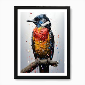 Avian Elegance Bird Portrait Art Print