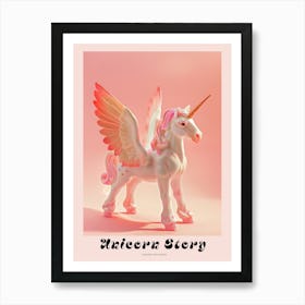 Toy Unicorn With Wings Pastel 1 Poster Art Print