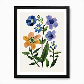 Painted Florals Veronica 3 Art Print