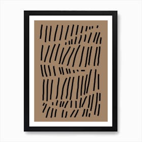 Black Lines Abstract Composition Art Print