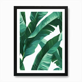 Banana Leaves Wallpaper Art Print