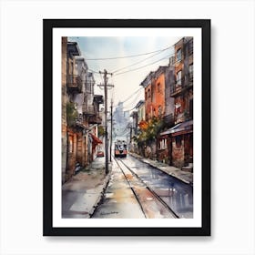 Painting Of Toronto Canada In The Style Of Watercolour 4 Art Print
