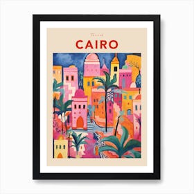 Cairo Egypt 2 Fauvist Travel Poster Art Print