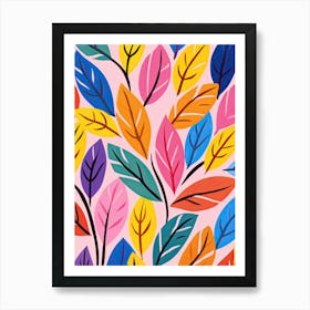 Fall Floral, Matisse style, Floral art Art Print