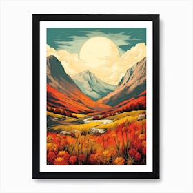 Ben Nevis Scotland 2 Vintage Travel Illustration Art Print