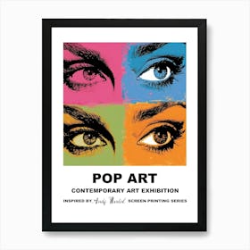 Poster Eyes Pop Art 1 Art Print