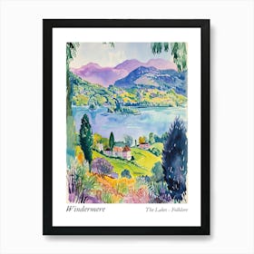 Windermere The Lakes Folklore Taylor Swift Summer Art Print