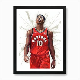 Demar Derozan Toronto Raptors Art Print