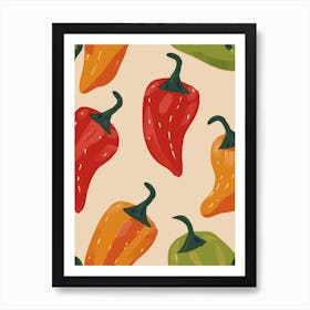 Mixed Pepper Pattern 2 Art Print