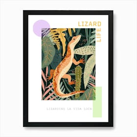 Modern Abstract Lizard Illustration 1 Poster Art Print