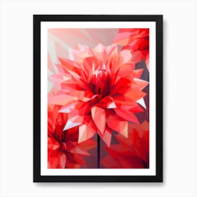 Abstract Flowers Art Print