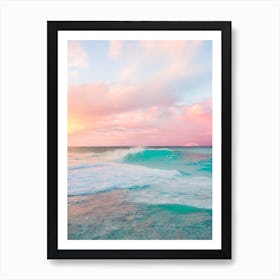 Jolly Beach, Antigua Pink Photography 1 Art Print