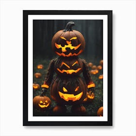 Halloween Pumpkins 6 Art Print