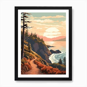 West Coast Trail Canada 1 Vintage Hiking Travel Poster Art Print by  WanderWall Prints - Fy