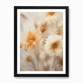 Boho Dried Flowers Gaillardia 1 Art Print