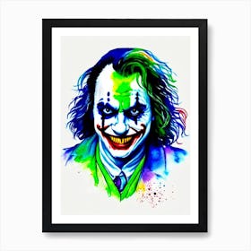 Joaquin Phoenix In Joker Watercolor 2 Art Print