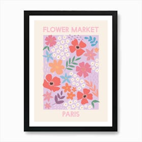 Flower Market Paris Art Print