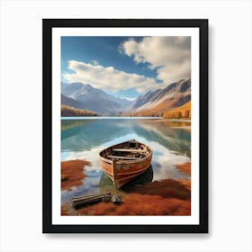 Boat On The Lake 10 Art Print