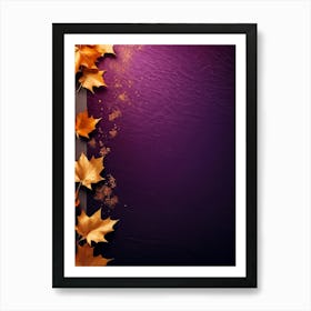 A Gradient Canvas Displaying A Purplish Pink To Gold Splash Against A Lavish Autumn Themed Backgroun (6) 1 Art Print