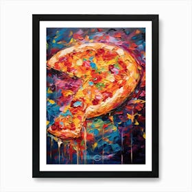 A Slice Of Pizza Oil Painting 3 Art Print