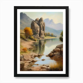 Forest Lake,Vintage Oil Painting,Farm Wall Decorations,Vintage Landscape,Vintage Landscape Oil Painting.8 2 Poster