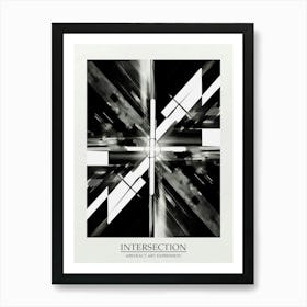 Intersection Abstract Black And White 2 Poster Art Print