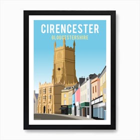 Cirencester Marketplace And Church Art Print