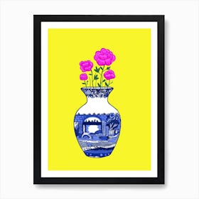 Chinoiserie Peonies Art Print