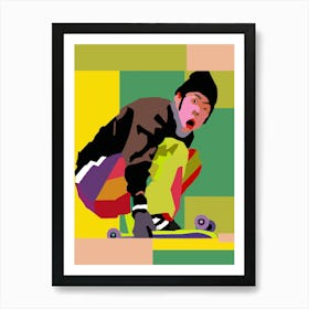 Skater Abstract Art Print