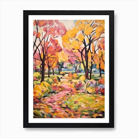 Autumn Gardens Painting Botanischer Garten Mnchen Nymphenburg 3 Art Print