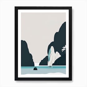 Ko Phi Phi Thailand Simplistic Tropical Destination Art Print