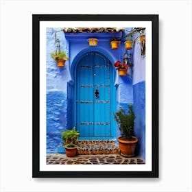 Blue Door In Morocco 1 Art Print