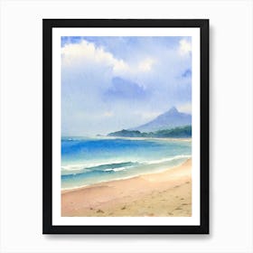 Ngwe Saung Beach 4, Myanmar Watercolour Art Print